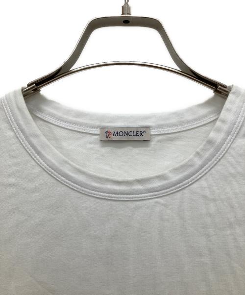 MONCLER（モンクレール）MONCLER (モンクレール) ロゴプリントTシャツ ホワイト サイズ:Lの古着・服飾アイテム