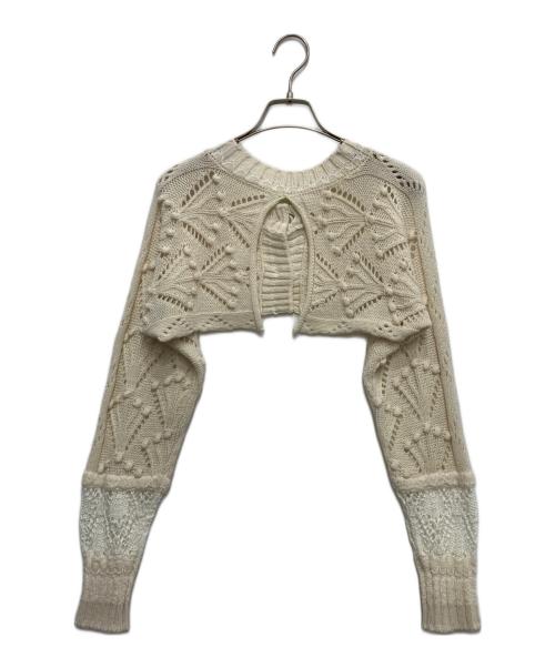 ODAKHA（オダカ）ODAKHA (オダカ) mini cardigan/ミニカーディガン ベージュ サイズ:2 未使用品の古着・服飾アイテム