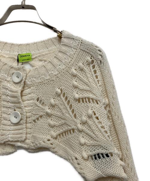 ODAKHA（オダカ）ODAKHA (オダカ) mini cardigan/ミニカーディガン ベージュ サイズ:2 未使用品の古着・服飾アイテム