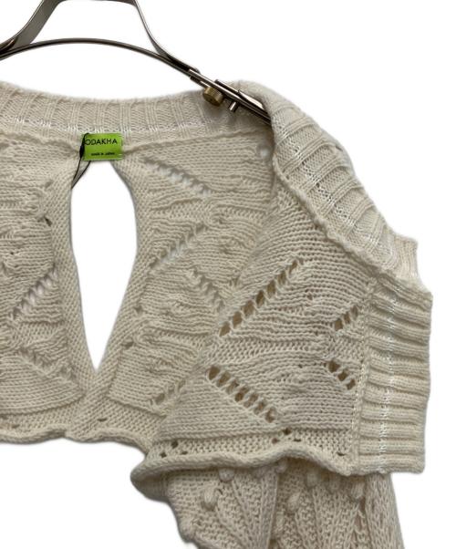 ODAKHA（オダカ）ODAKHA (オダカ) mini cardigan/ミニカーディガン ベージュ サイズ:2 未使用品の古着・服飾アイテム