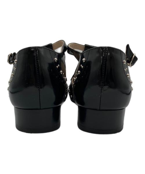 NEBULONIE（ネブローニ）NEBULONIE (ネブローニ) ウィングチップスタッズシューズ ブラック サイズ:38の古着・服飾アイテム