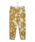 BANANATIMEバナナタイム）の古着「総柄シルクパンツ」｜イエロー