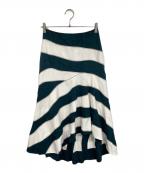 CEDRIC CHARLIERセドリック シャルリエ）の古着「スカート」｜グリーン×ホワイト