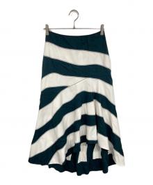 CEDRIC CHARLIER（セドリック シャルリエ）の古着「スカート」｜グリーン×ホワイト