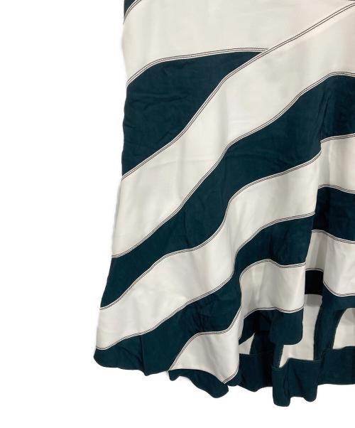 CEDRIC CHARLIER（セドリック シャルリエ）CEDRIC CHARLIER (セドリック シャルリエ) スカート グリーン×ホワイト サイズ:I 40の古着・服飾アイテム