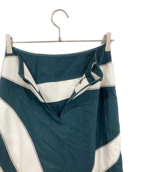 CEDRIC CHARLIER（セドリック シャルリエ）CEDRIC CHARLIER (セドリック シャルリエ) スカート グリーン×ホワイト サイズ:I 40の古着・服飾アイテム
