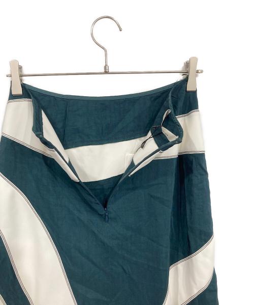 CEDRIC CHARLIER（セドリック シャルリエ）CEDRIC CHARLIER (セドリック シャルリエ) スカート グリーン×ホワイト サイズ:I 40 未使用品の古着・服飾アイテム