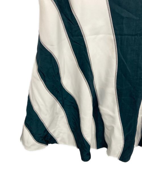 CEDRIC CHARLIER（セドリック シャルリエ）CEDRIC CHARLIER (セドリック シャルリエ) スカート グリーン×ホワイト サイズ:I 40の古着・服飾アイテム