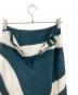 中古・古着 CEDRIC CHARLIER (セドリック シャルリエ) スカート グリーン×ホワイト サイズ:I 40 未使用品：6000円