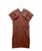 YLEVEイレーヴ）の古着「リネンハイカウントワンピース」｜ボルドー