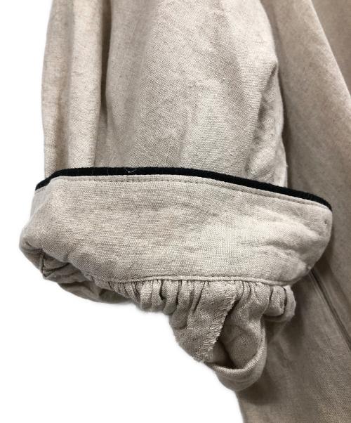 Pale Jute（ペールジュート）Pale Jute (ペールジュート) Chizu Kobayashi 刺繍リネンワンピース サンドベージュ サイズ:FREEの古着・服飾アイテム