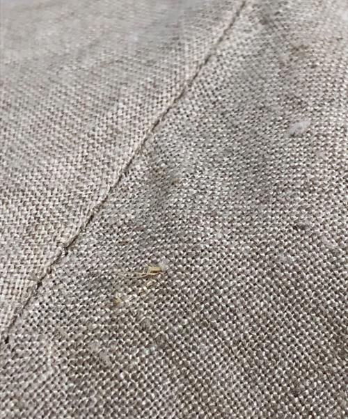 Pale Jute（ペールジュート）Pale Jute (ペールジュート) Chizu Kobayashi 刺繍リネンワンピース サンドベージュ サイズ:FREEの古着・服飾アイテム