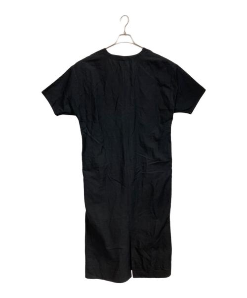 Humoresque（ユーモレスク）Humoresque (ユーモレスク) リネンコットンVネックワンピース ブラック サイズ:36の古着・服飾アイテム