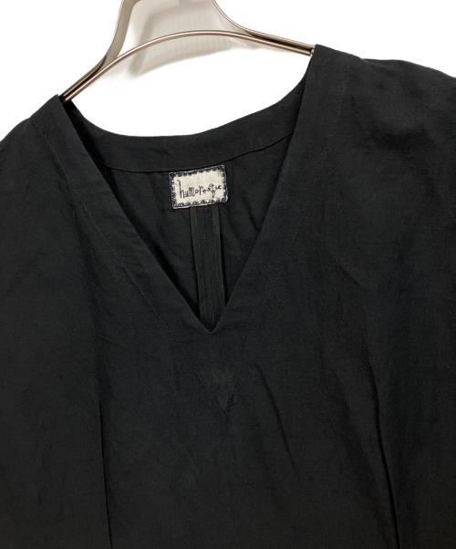 Humoresque（ユーモレスク）Humoresque (ユーモレスク) リネンコットンVネックワンピース ブラック サイズ:36の古着・服飾アイテム
