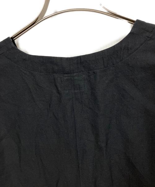 Humoresque（ユーモレスク）Humoresque (ユーモレスク) リネンコットンVネックワンピース ブラック サイズ:36の古着・服飾アイテム