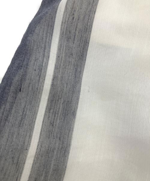 sacai（サカイ）sacai (サカイ) シアーランダムストライプパンツ ネイビー×ホワイト サイズ:2の古着・服飾アイテム