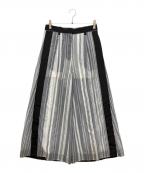 sacaiサカイ）の古着「シアーランダムストライプパンツ」｜ネイビー×ホワイト