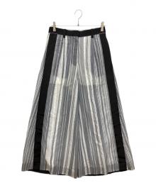 sacai（サカイ）の古着「シアーランダムストライプパンツ」｜ネイビー×ホワイト