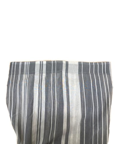 sacai（サカイ）sacai (サカイ) シアーランダムストライプパンツ ネイビー×ホワイト サイズ:2の古着・服飾アイテム