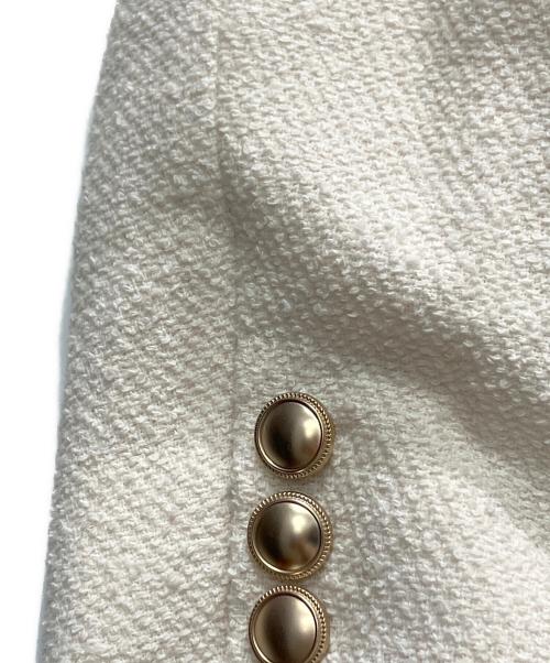 eimy istoire（エイミーイストワール）eimy istoire (エイミーイストワール) スクエアラインツイードジャケット アイボリー サイズ:S 未使用品の古着・服飾アイテム