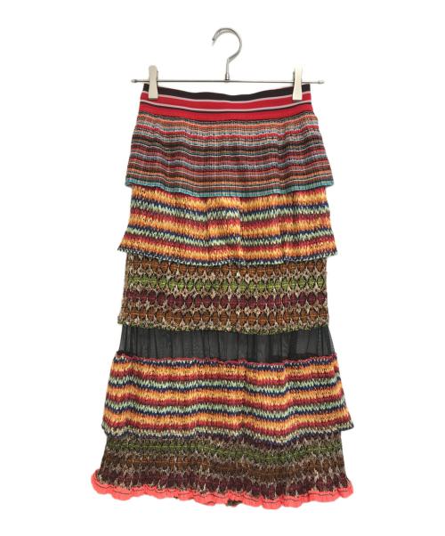 VIVIENNE TAM（ヴィヴィアンタム）VIVIENNE TAM (ヴィヴィアンタム) ストライプスカート マルチカラー サイズ:38の古着・服飾アイテム