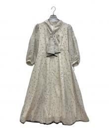 JUSGLITTY（ジャスグリッティー）の古着「プリントボウタイワンピース」｜アイボリー