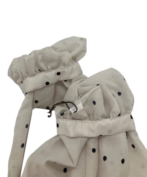 JUSGLITTY（ジャスグリッティー）JUSGLITTY (ジャスグリッティー) プリントボウタイワンピース アイボリー サイズ:2の古着・服飾アイテム