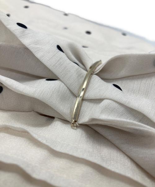 JUSGLITTY（ジャスグリッティー）JUSGLITTY (ジャスグリッティー) プリントボウタイワンピース アイボリー サイズ:2の古着・服飾アイテム