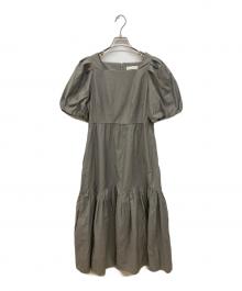 CELFORD（セルフォード）の古着「スクエアネックフレアワンピース」｜グレー