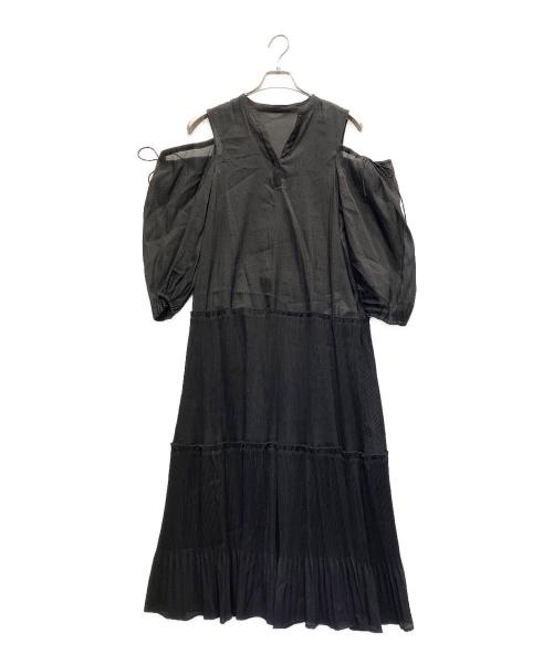 furfur（ファーファー）furfur (ファーファー) ニットベストセットワンピース ブラック サイズ:ONE SIZEの古着・服飾アイテム