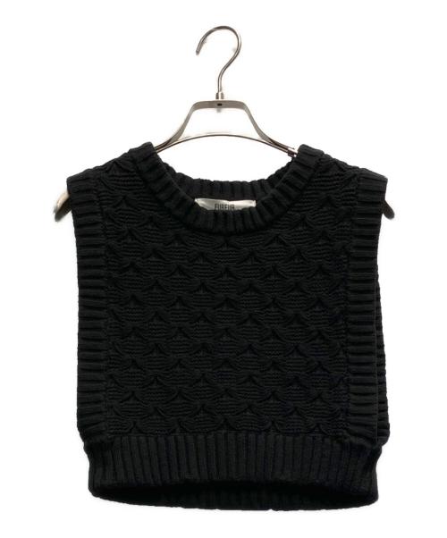 furfur（ファーファー）furfur (ファーファー) ニットベストセットワンピース ブラック サイズ:ONE SIZEの古着・服飾アイテム