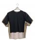 sacai（サカイ）の古着「Spun Organza & Cotton Jersey T-shirt」｜ネイビー×ブラウン