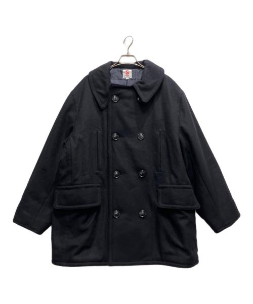 slow tempo（スローテンポ）slow tempo (スローテンポ) Pコート ネイビー サイズ:Lの古着・服飾アイテム