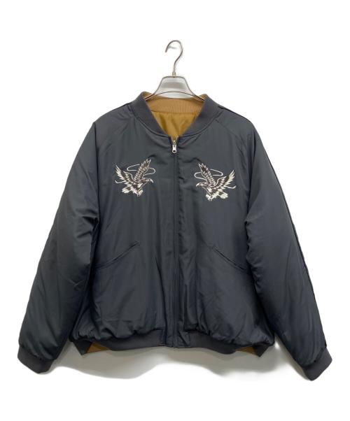 Sugar&Co（シュガーアンドコー）Sugar＆Co (シュガーアンドコー) シュガースーベニアジャケット グレー×ブラウン サイズ:XLの古着・服飾アイテム