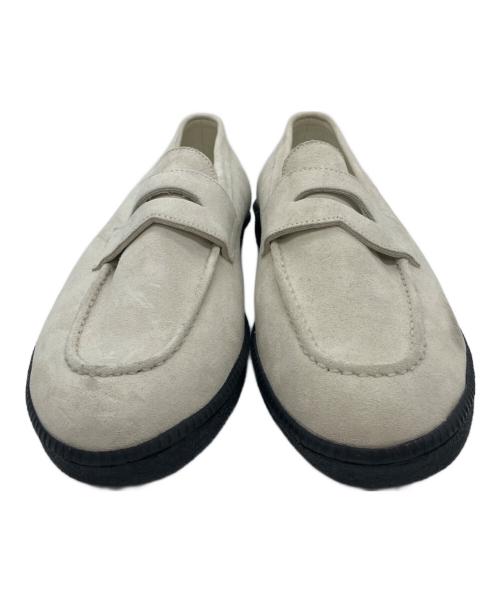 brother bridge（ブラザーブリッジ）brother bridge (ブラザーブリッジ) スウェードコインローファー ホワイト サイズ:10の古着・服飾アイテム