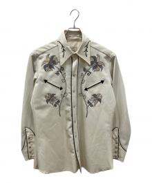 H BAR C（エイチバーシー）の古着「70S ウエスタンシャツ」｜アイボリー