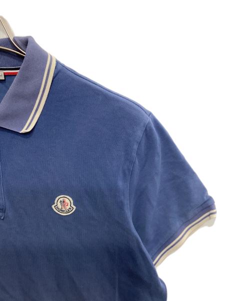 MONCLER（モンクレール）MONCLER (モンクレール) ロゴワッペンポロシャツ ブルー サイズ:Lの古着・服飾アイテム