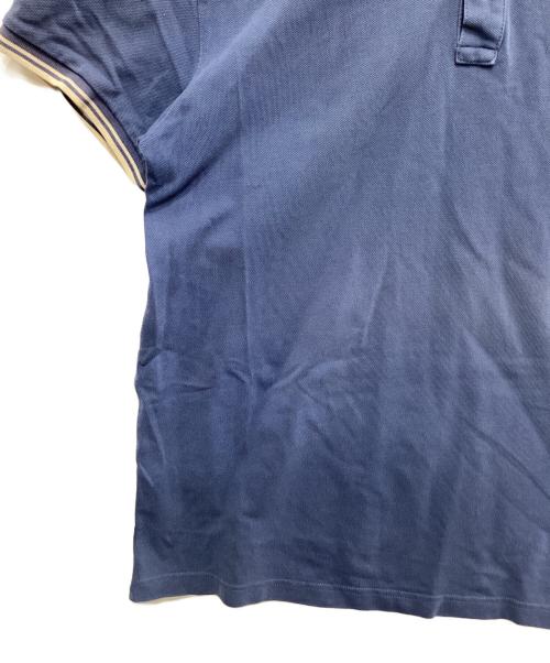 MONCLER（モンクレール）MONCLER (モンクレール) ロゴワッペンポロシャツ ブルー サイズ:Lの古着・服飾アイテム