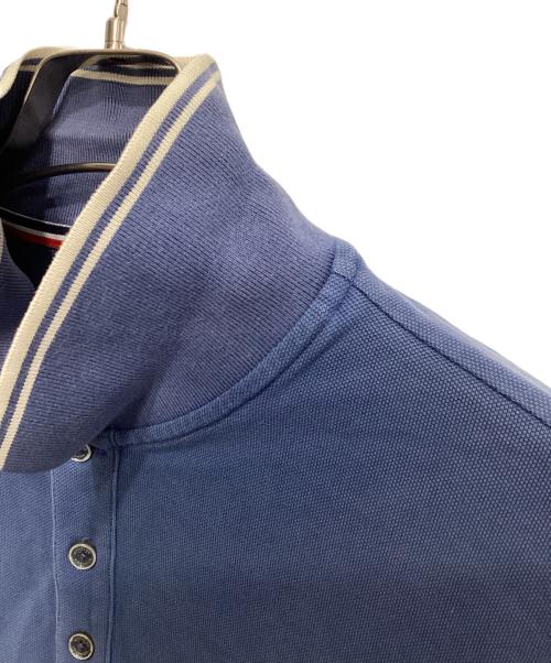 MONCLER（モンクレール）MONCLER (モンクレール) ロゴワッペンポロシャツ ブルー サイズ:Lの古着・服飾アイテム