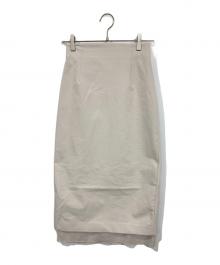 LOUNIE（ルーニー）の古着「シアーアクセントタイトスカート」｜ベージュ