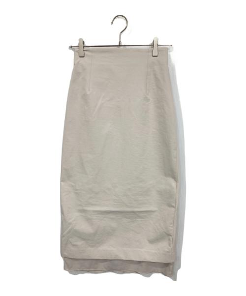LOUNIE（ルーニー）LOUNIE (ルーニー) シアーアクセントタイトスカート ベージュ サイズ:36の古着・服飾アイテム