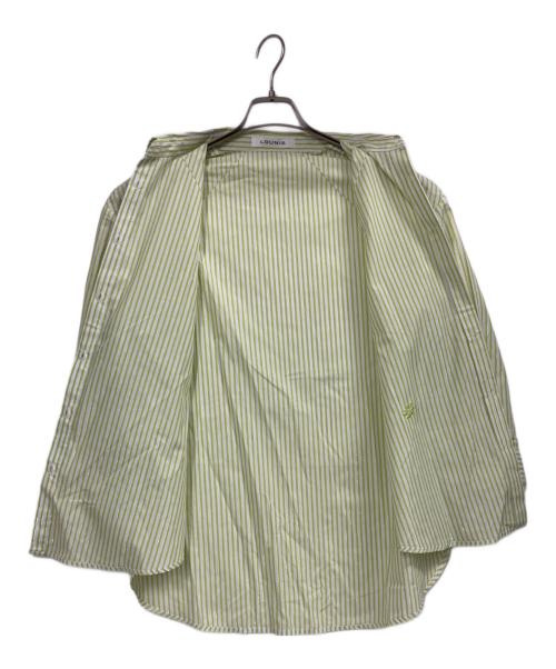 LOUNIE（ルーニー）LOUNIE (ルーニー) 先染めラメストライプシャツ グリーン サイズ:36の古着・服飾アイテム