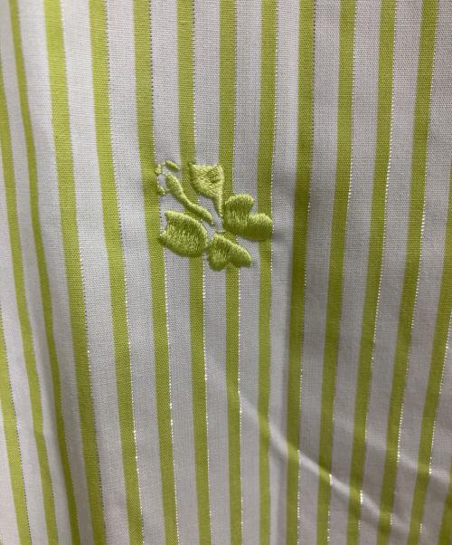 LOUNIE（ルーニー）LOUNIE (ルーニー) 先染めラメストライプシャツ グリーン サイズ:36の古着・服飾アイテム