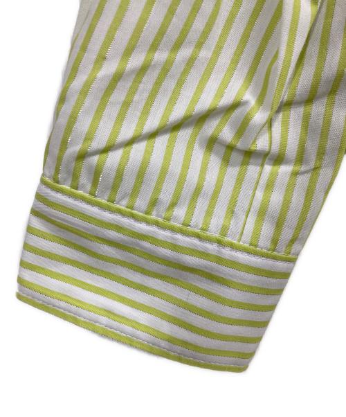 LOUNIE（ルーニー）LOUNIE (ルーニー) 先染めラメストライプシャツ グリーン サイズ:36の古着・服飾アイテム