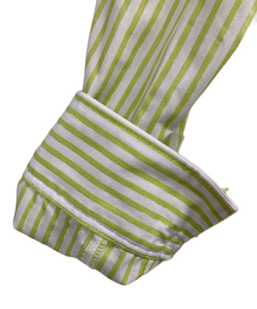 LOUNIE（ルーニー）LOUNIE (ルーニー) 先染めラメストライプシャツ グリーン サイズ:36の古着・服飾アイテム