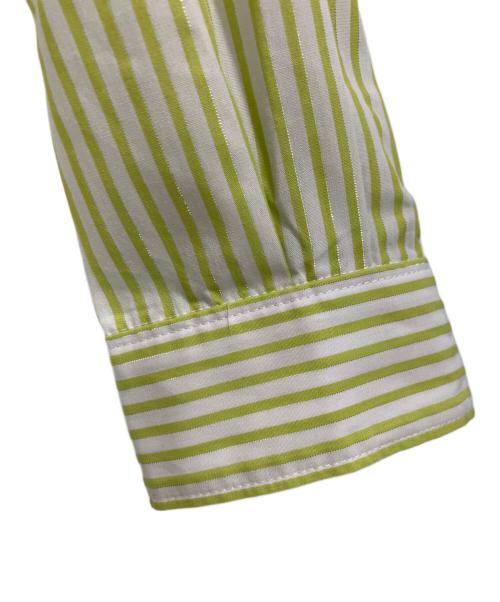 LOUNIE（ルーニー）LOUNIE (ルーニー) 先染めラメストライプシャツ グリーン サイズ:36の古着・服飾アイテム