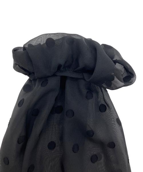 JUSGLITTY（ジャスグリッティー）JUSGLITTY (ジャスグリッティー) シアードットボウタイブラウス ブラック サイズ:2の古着・服飾アイテム