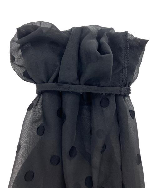JUSGLITTY（ジャスグリッティー）JUSGLITTY (ジャスグリッティー) シアードットボウタイブラウス ブラック サイズ:2の古着・服飾アイテム