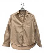 Frank&Eileenフランクアンドアイリーン）の古着「Eileen/SNCD /ダメージ加工長袖シャツ」｜ベージュ
