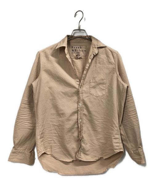 Frank&Eileen（フランクアンドアイリーン）Frank&Eileen (フランクアンドアイリーン) Eileen/SNCD /ダメージ加工長袖シャツ ベージュ サイズ:XXSの古着・服飾アイテム